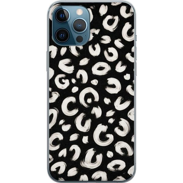 Kompatibel Mobilcover til Apple iPhone 12 Pro Max Grafisk leopardfornemmelse i sort og hvidt