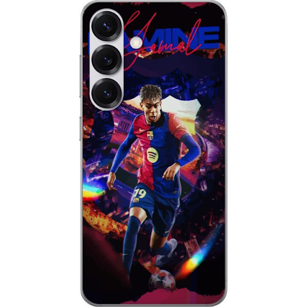 Samsung Galaxy S25 Genomskinligt Skal Yamal Rising Talent FC Barcelona Spelare Ung Fotbollsstjärna Populärt Motiv Sport Spanien Talent