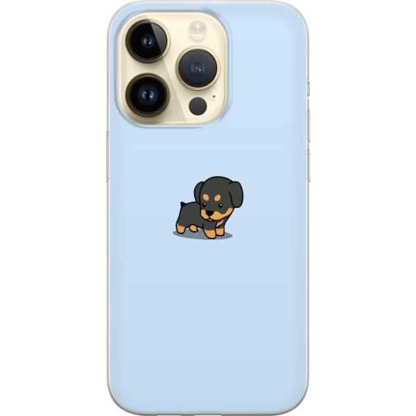 Apple iPhone 15 Pro Gennemsigtig cover Puppy