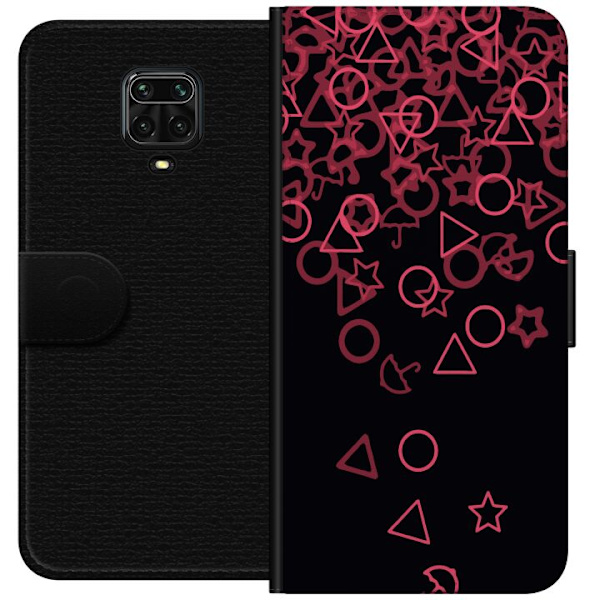 Xiaomi Redmi Note 9 Pro Tegnebogsetui Squid Game Ikoner Serie Design Populært TV Spil Ikoner Grafisk Motiv Asiatisk Trend Dramaserie
