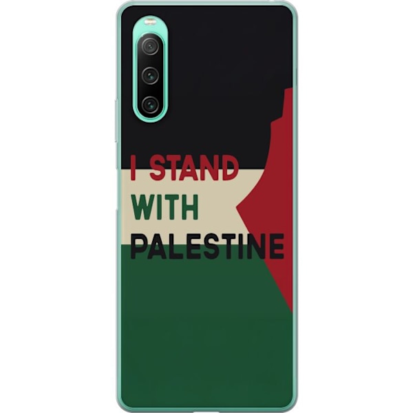 Sony Xperia 10 IV Genomskinligt Skal Stand with Palestine – solidaritetsdesign med starkt budskap