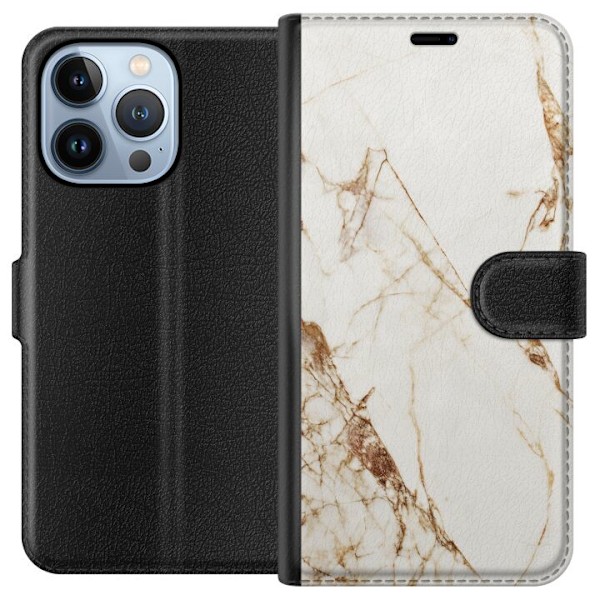 Apple iPhone 13 Pro Tegnebogsetui Hvid marmor