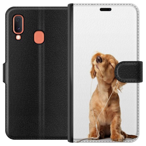 Samsung Galaxy A20e Tegnebogsetui Hund