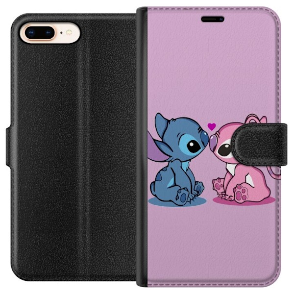 Apple iPhone 8 Plus Plånboksfodral Stitch-Kärlek