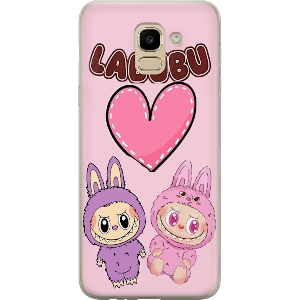 Samsung Galaxy J6 Genomskinligt Skal Labubu Pink Monster