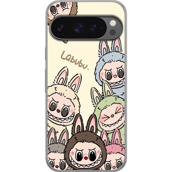 Google Pixel 9 Pro XL Läpinäkyvä kuori Labubu Pastel Collec