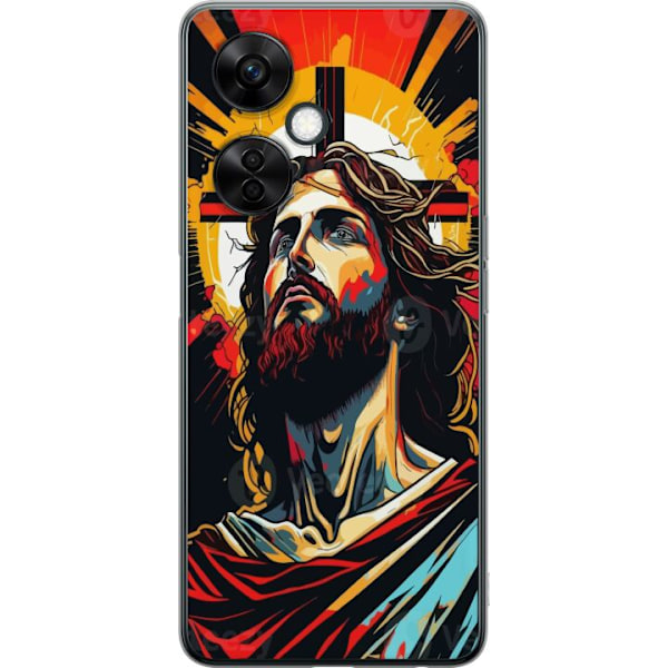 OnePlus Nord CE3 Läpinäkyvä kuori Jeesus ja Kortti - uskonn