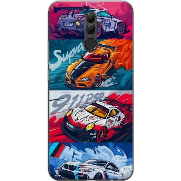 Huawei Mate 20 lite Läpinäkyvä kuori Nopeat Autot - Piirret