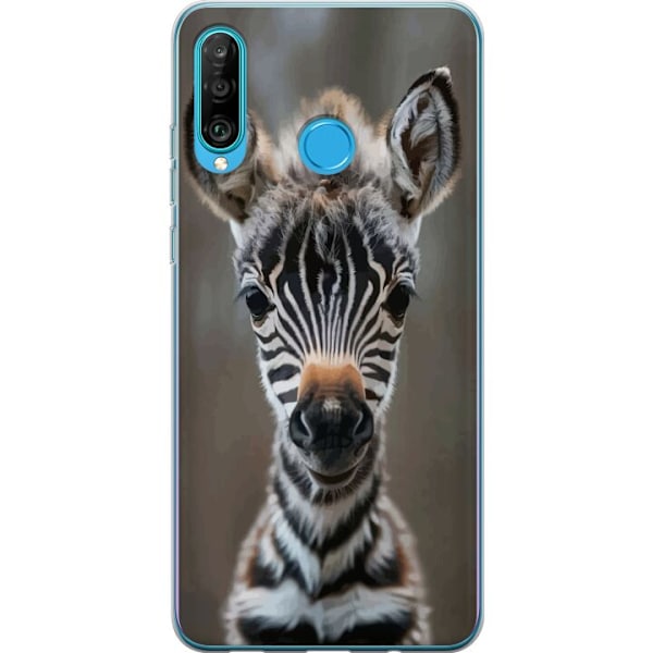 Huawei P30 lite Gennemsigtig cover Giraf Dyretema Afrika Natur Grafisk Motiv Savanne Vilde Dyr Populær Vægkunst Eksotisk Tema