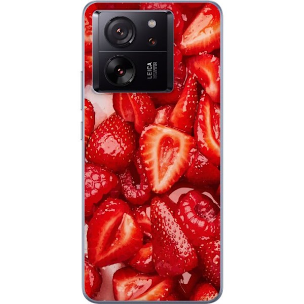 Xiaomi 13T Läpinäkyvä kuori Mansikkakuviointi - makea motiivi kesäfiiliksellä