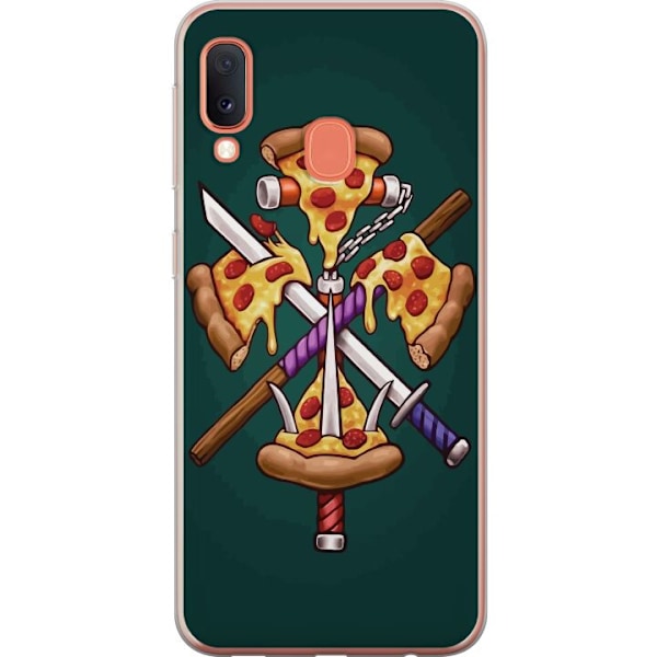 Samsung Galaxy A20e Genomskinligt Skal Pizza