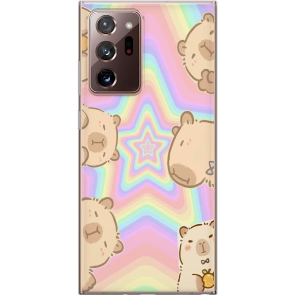 Samsung Galaxy Note20 Ultra Läpinäkyvä kuori Kawaii Capybar