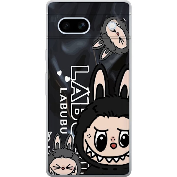 Google Pixel 7a Läpinäkyvä kuori <nl>Labubu Black Energy -