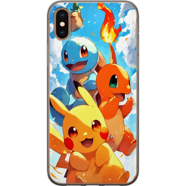 Apple iPhone X Läpinäkyvä kuori Pocket Creatures - innoitta