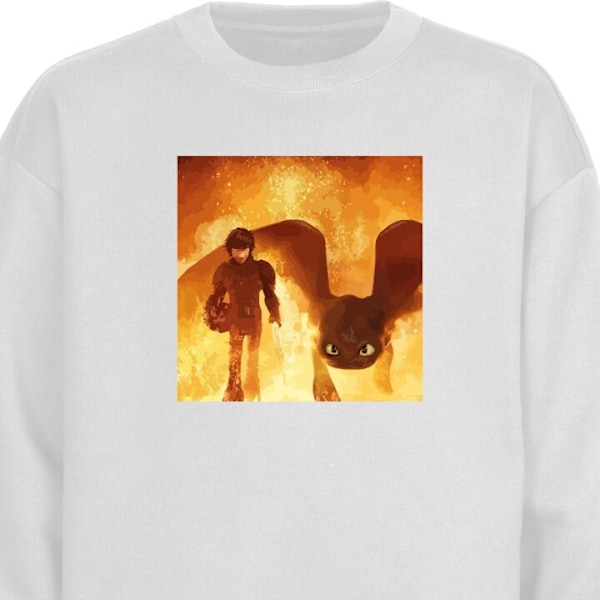 Sweatshirt för Vuxen | Klassisk Collegetröja Draktränaren vit XXL