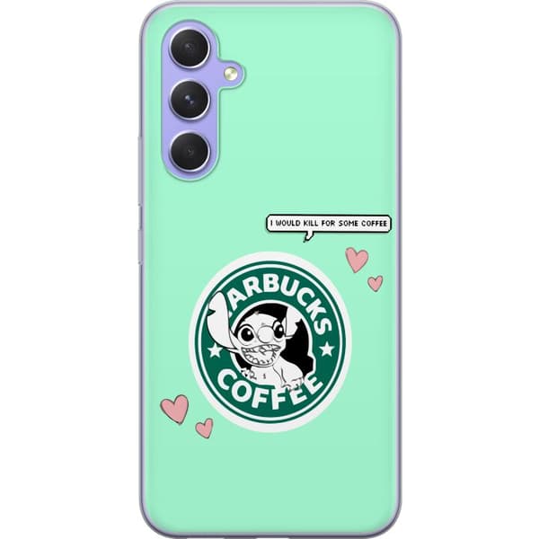 Kompatibelt Mobildeksel til Samsung Galaxy A54 Stitch Kaffe