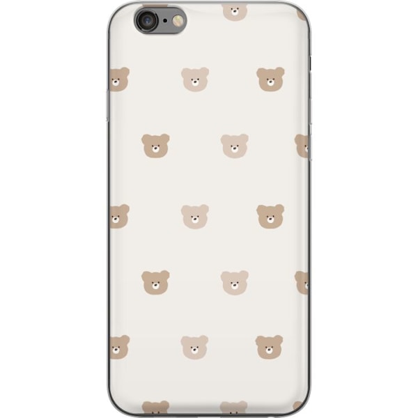 Apple iPhone 6 Plus Gennemsigtig cover Teddybaggrund - søde teddybjørne mod en blød baggrund