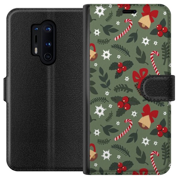 OnePlus 8 Pro Plånboksfodral God Jul mönster