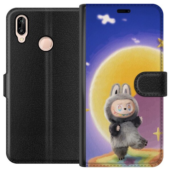 Huawei P20 lite Tegnebogsetui Labubu Neon Pop - Neonfarvet pop
