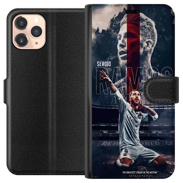 Apple iPhone 11 Pro Tegnebogsetui Ramos Fodboldlegende Motiv Spiller Real Madrid Spanien Tilbage Ikonisk Navn Fodboldstjerne Sport