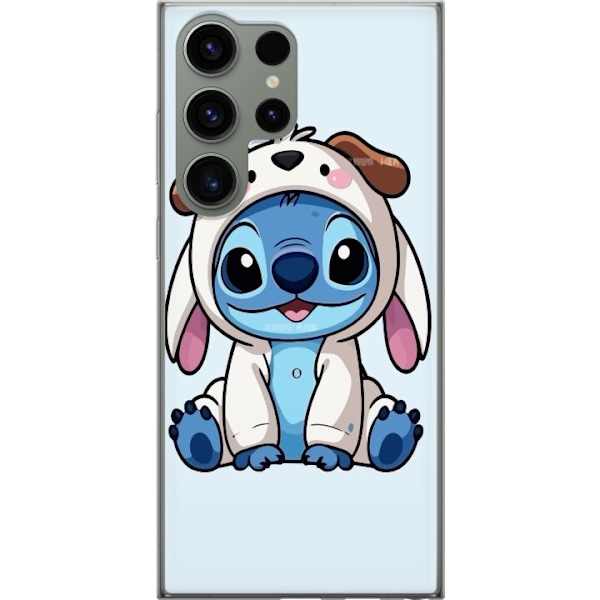 Samsung Galaxy S23 Ultra Läpinäkyvä kuori Stitch Koirapuku Lilo & Stitch Disney Hauska Design Sininen Avaruusolento Sarjakuva Hahmo Suosittu Lapsil