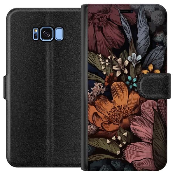 Kompatibelt Lommeboketui til Samsung Galaxy S8 Vintage Blomster