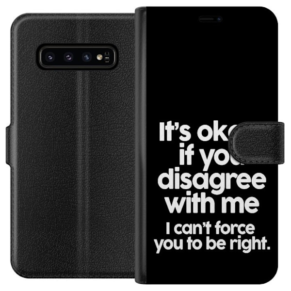 Samsung Galaxy S10 Tegnebogsetui Tekst