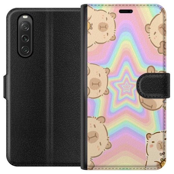 Sony Xperia 10 V Lompakkokotelo Kawaii Capybara Galaxy Söpö