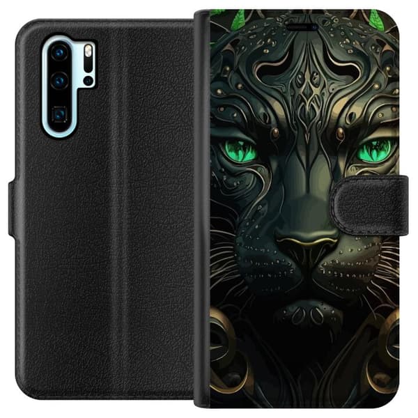 Kompatibelt Lommeboketui til Huawei P30 Pro Panther