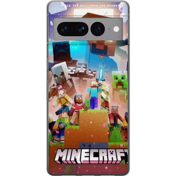 Google Pixel 7 Pro Läpinäkyvä kuori Minecraft