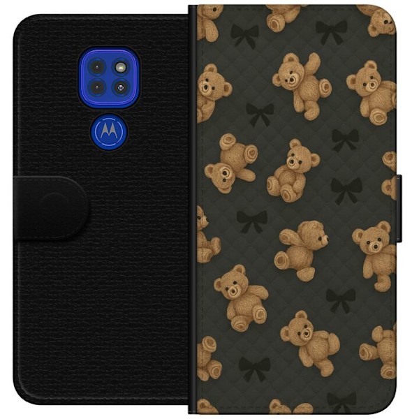 Motorola Moto G9 Play Tegnebogsetui Teddy Knus