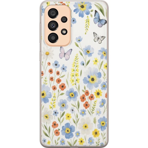 Samsung Galaxy A33 5G Genomskinligt Skal Sommarblommor