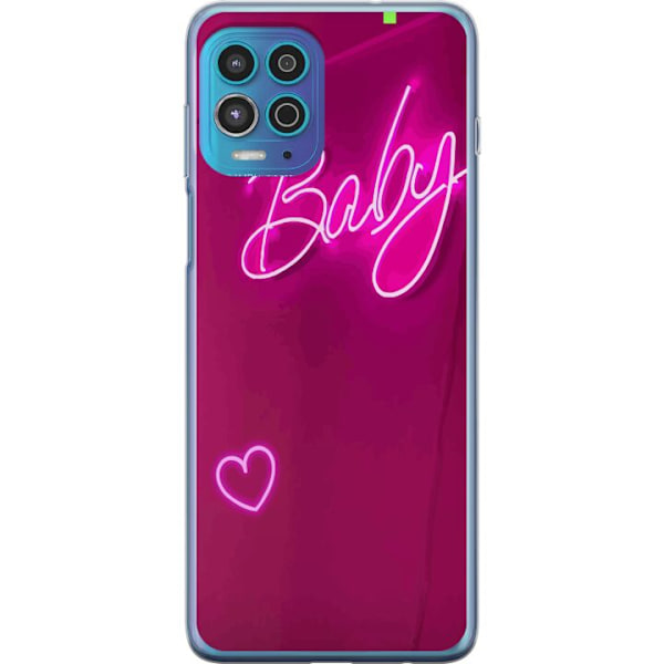 Motorola Moto G100 Genomskinligt Skal Baby Heart