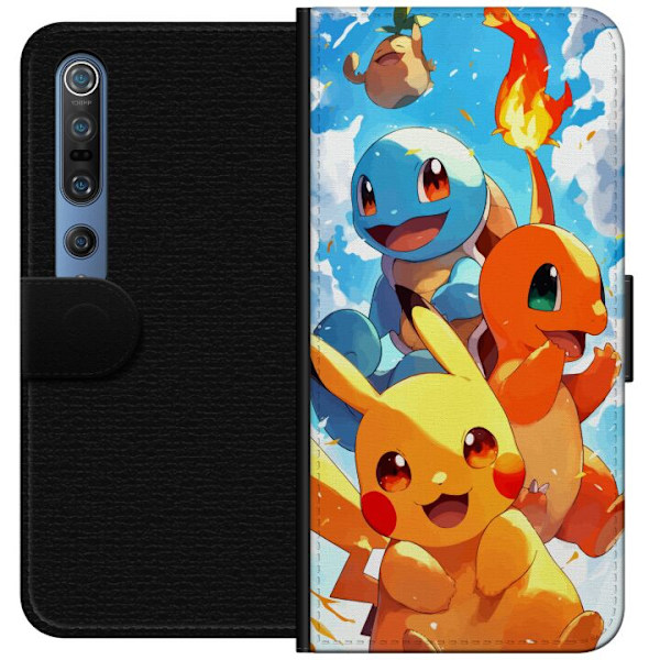 Xiaomi Mi 10 Pro 5G Tegnebogsetui Pocket Creatures - inspireret af Pokémon uden at nævne navnet