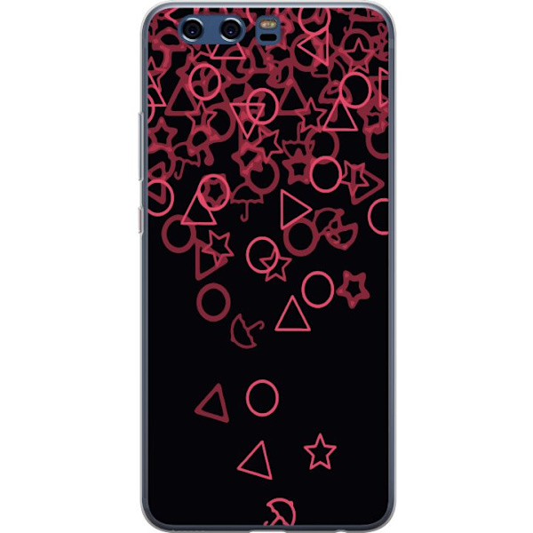 Huawei P10 Genomskinligt Skal Squid Game Ikoner Serie Design Populärt TV Spel Ikoner Grafiskt Motiv Asiatisk Trend Dramaserie