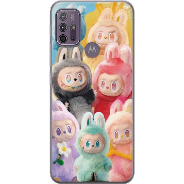 Motorola Moto G10 Genomskinligt Skal Labubu Sketch Style – H