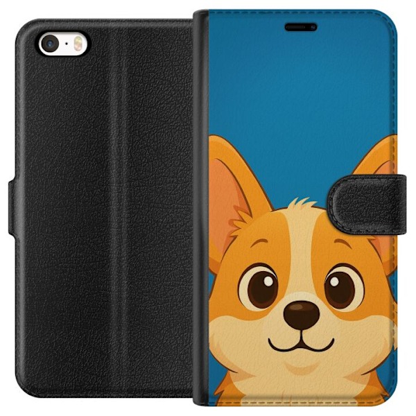 Apple iPhone 5s Tegnebogsetui Hello Corgi