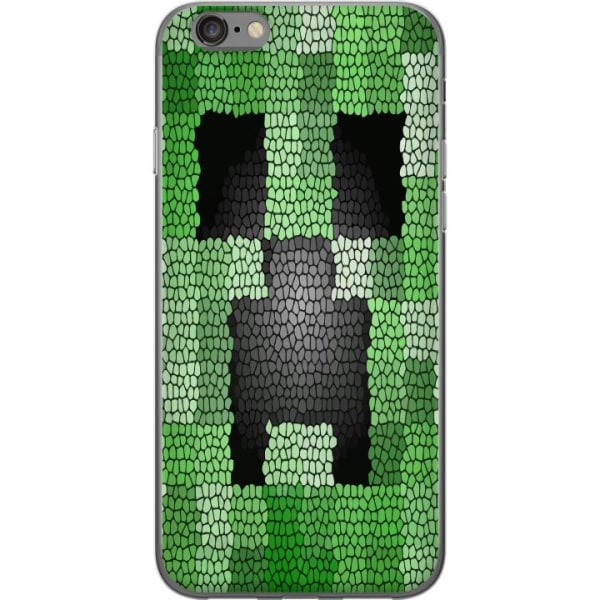 Apple iPhone 6 Läpinäkyvä kuori Creeper / Minecraft