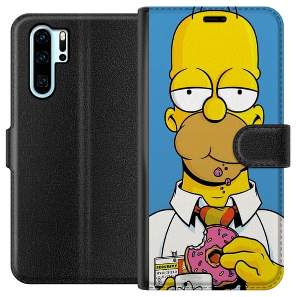Kompatibelt Lommeboketui til Huawei P30 Pro Homer Simpson