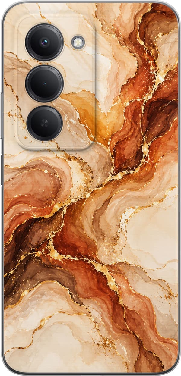 Kompatibelt Mobildeksel til Xiaomi Redmi 15 5G Høstagat beige