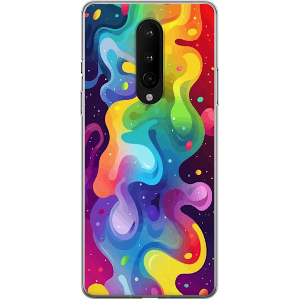 OnePlus 8 Genomskinligt Skal Color Splash Abstrakt Konst Design Färgstarkt Mönster Modern Populär Väggkonst Grafiskt Trend