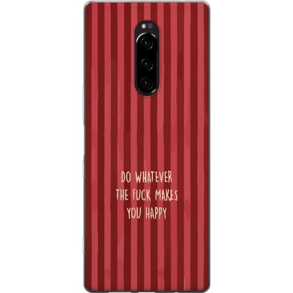 Kompatibelt Mobildeksel til Sony Xperia 1 Gör det som gör dig glad rød
