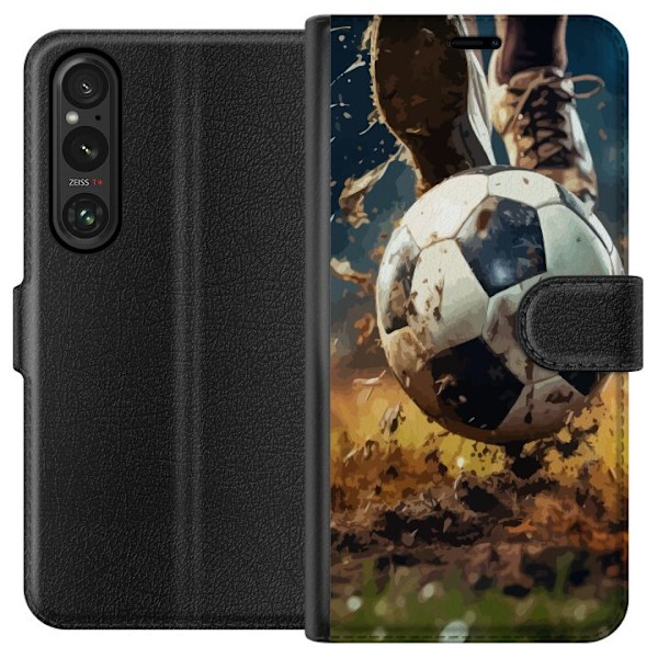 Sony Xperia 1 V Tegnebogsetui Fodbold