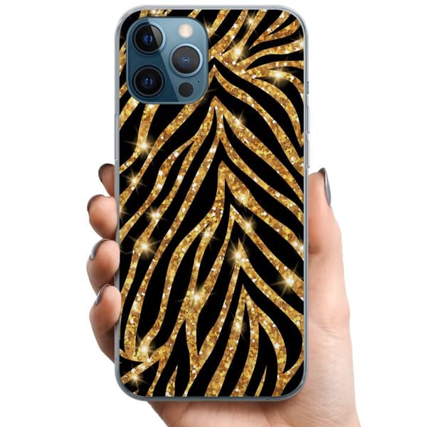 Kompatibelt Mobilskal till Apple iPhone 12 Pro Gold & Glitter