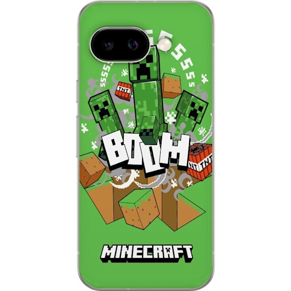 Google Pixel 9a Läpinäkyvä kuori Minecraft Boom