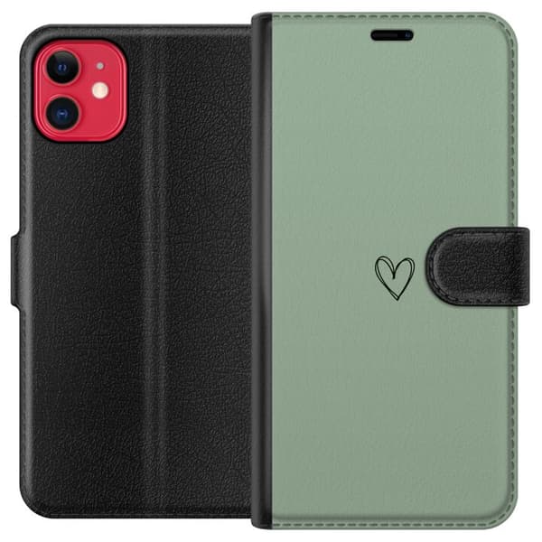 Kompatibel Tegnebogsetui til Apple iPhone 11 Hjerte