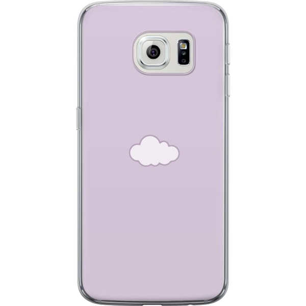 Samsung Galaxy S6 edge Genomskinligt Skal Lila Moln – minimalistiskt moln på lila bakgrund