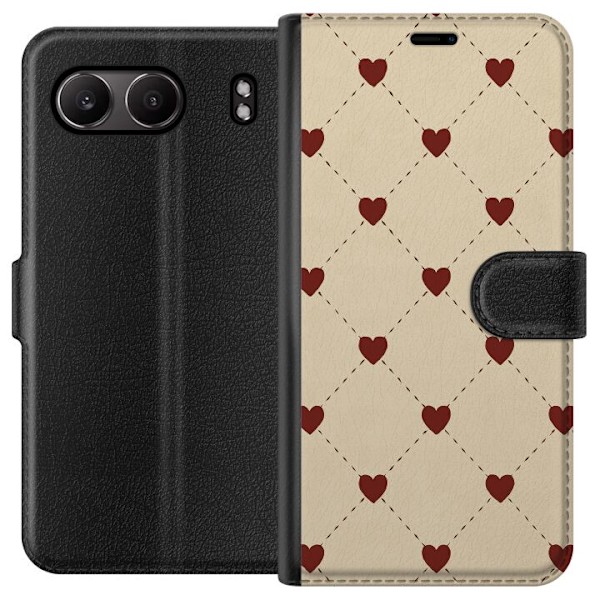 OnePlus Nord 4 Lompakkokotelo Sydänverkko