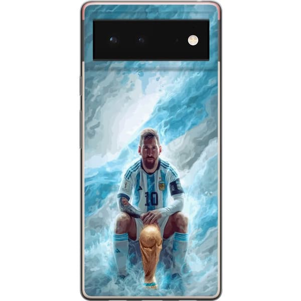 Kompatibelt Mobildeksel til Google Pixel 6 Lionel Messi Världsmästare blå