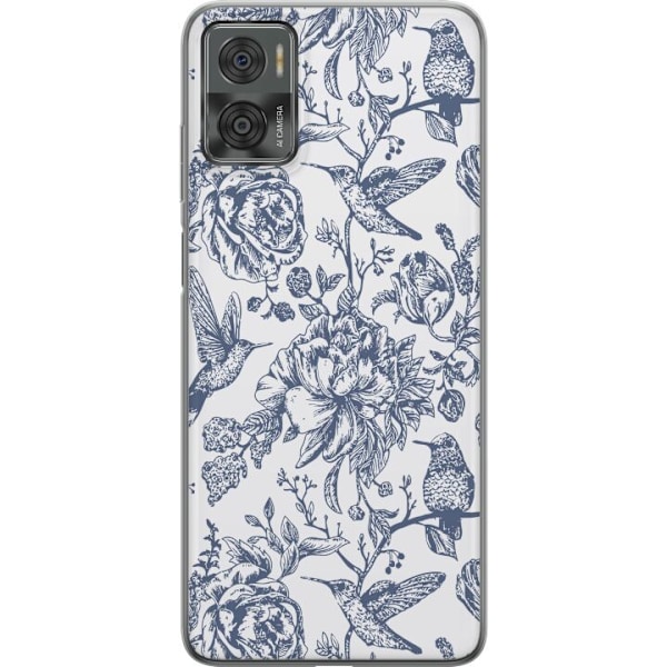 Motorola Moto E22i Läpinäkyvä kuori Kukat & Linnut - Romant